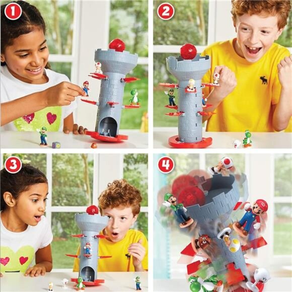 Tabletop Skill and Action Game with Collectible Super Mario Figures (Pack of 1) - Picture 6 of 6